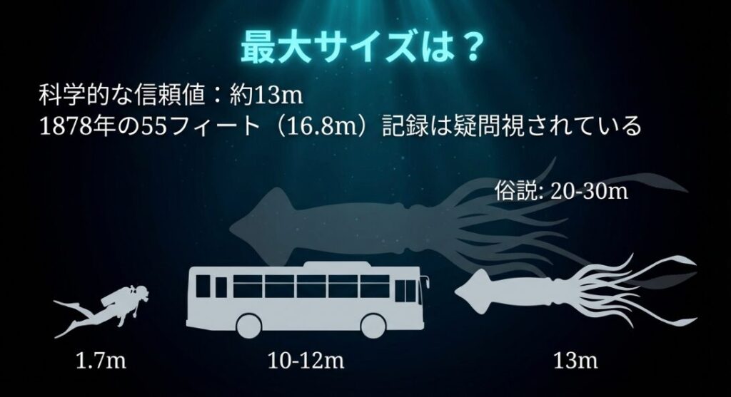 5フィート伝説と大きさ