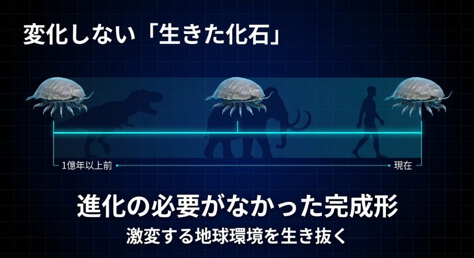 800万年前から姿を変えない生きた化石としての誇り