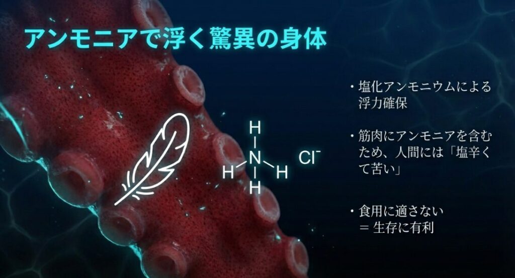 アンモニアを利用した化学的浮力