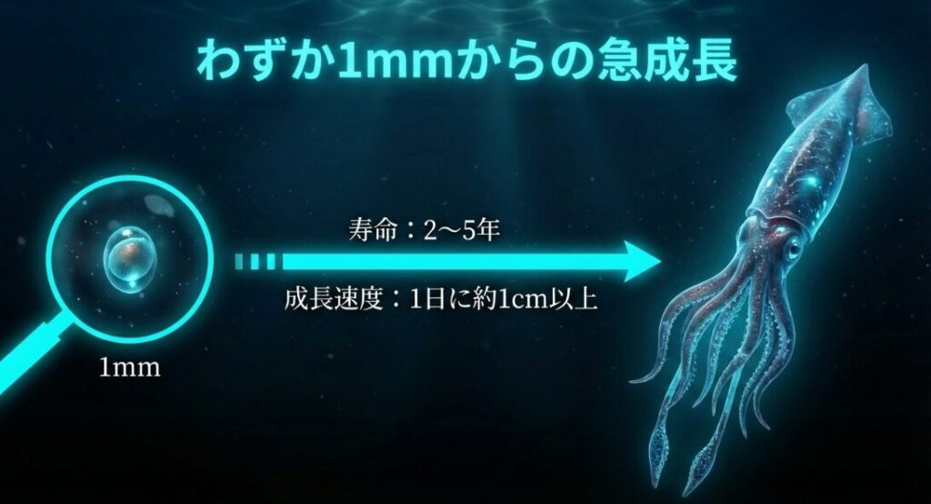数百万個を産むダイオウイカの卵の大きさと繁殖方法