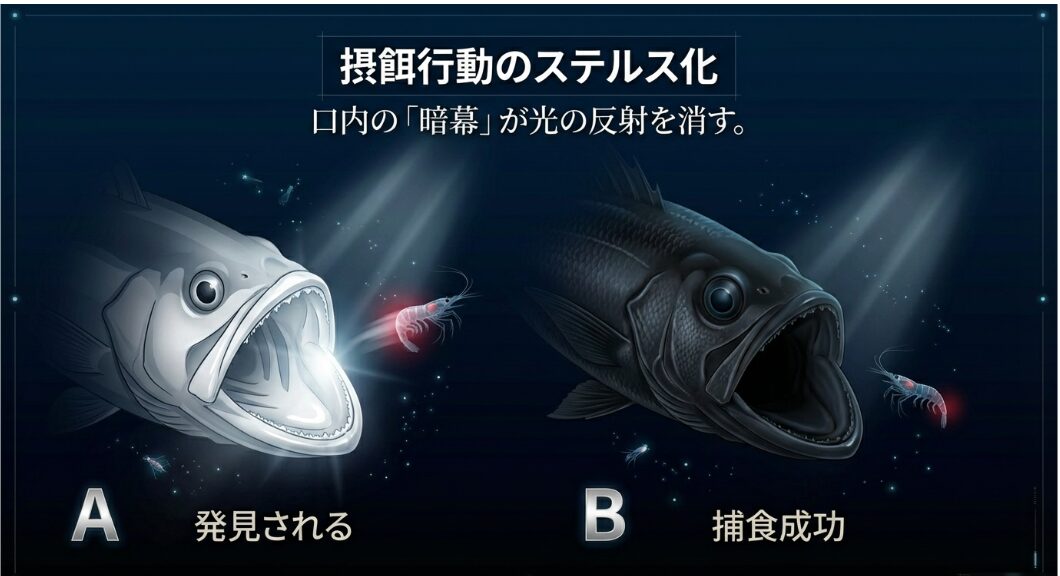 水深が深くなるにつれて色彩の多様性は失われ、物体はモノクロームの世界へと移り変わります。