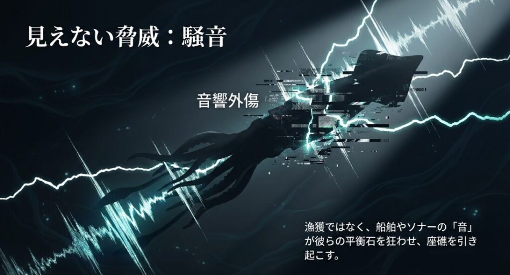 深海の生存を脅かし絶滅を招く人為的な騒音