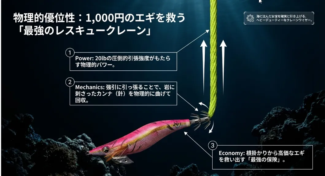 1,000円のエギを失わない！根掛かりを力で制する圧倒的強度