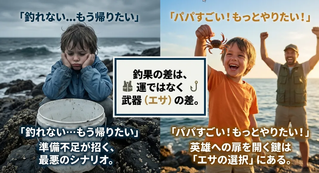 磯遊びの釣果はエサで決まる!