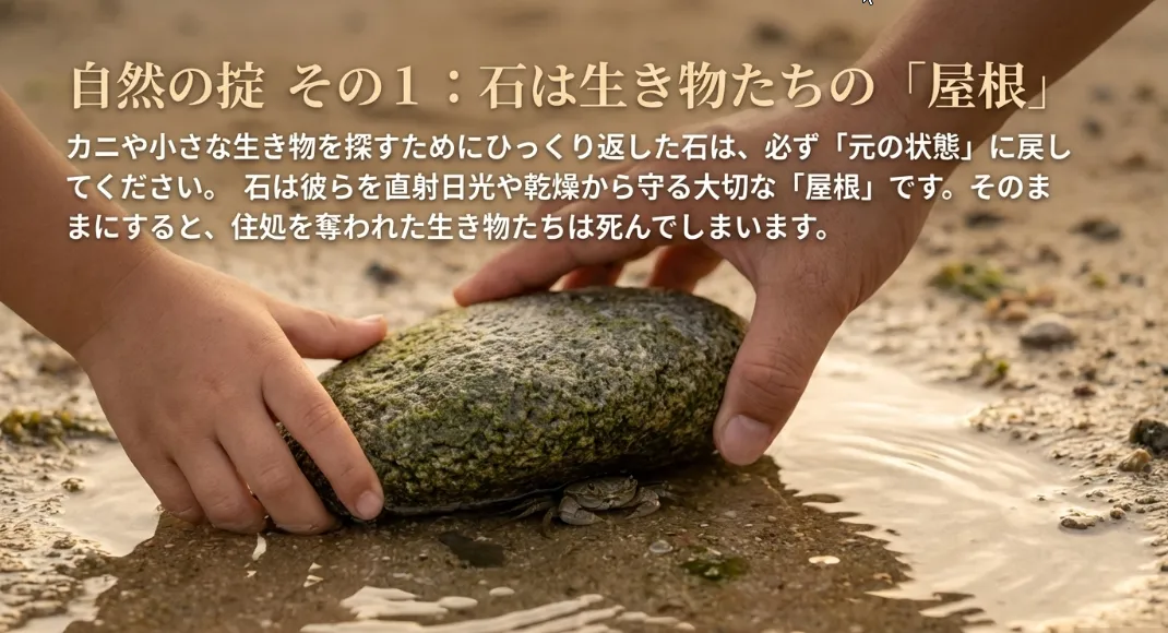 「ひっくり返した岩を戻す」のは海の命を繋ぐ最低限のルール