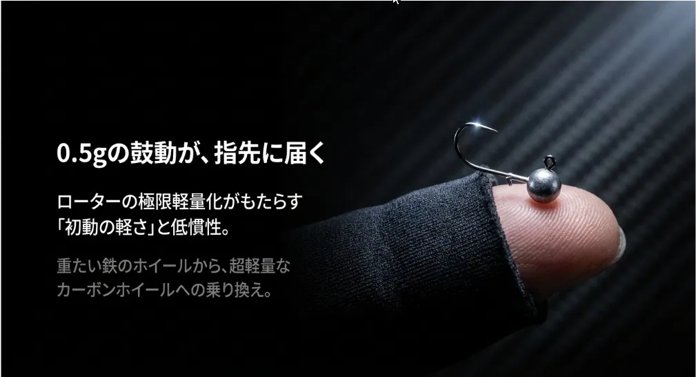 「初動の消失」が0.5gのジグヘッドを指先に届ける