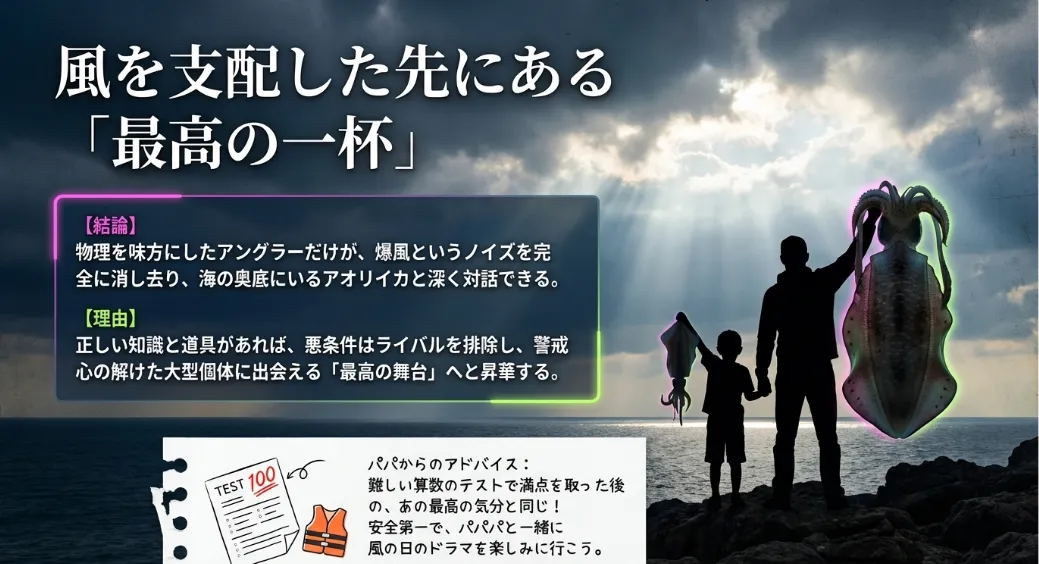 「風があるから釣れる」