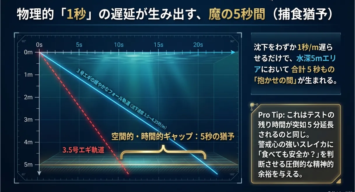 わずか1gの差が「5秒の猶予」を生む！3号がスレイカに効く理由