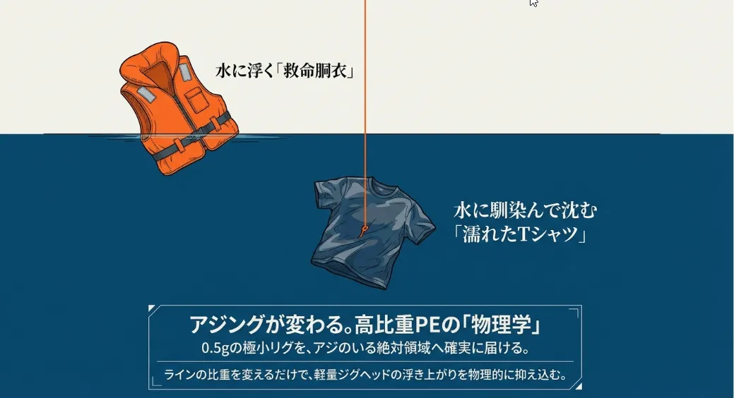 アジングのシンキングPE