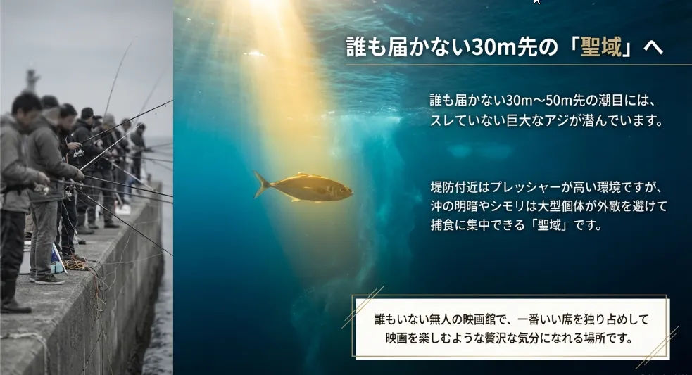 アジングの飛距離を伸ばす物理