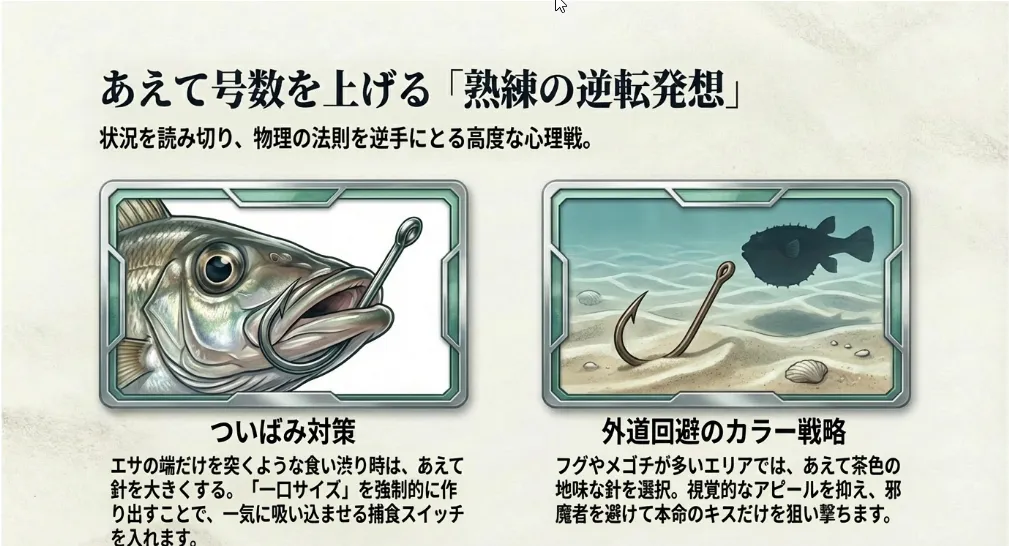 アタリがあるのに乗らない？あえて「号数を上げる」熟練の逆転発想