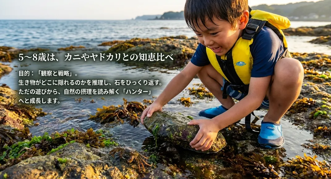 カニや魚を自分で獲る成功体験