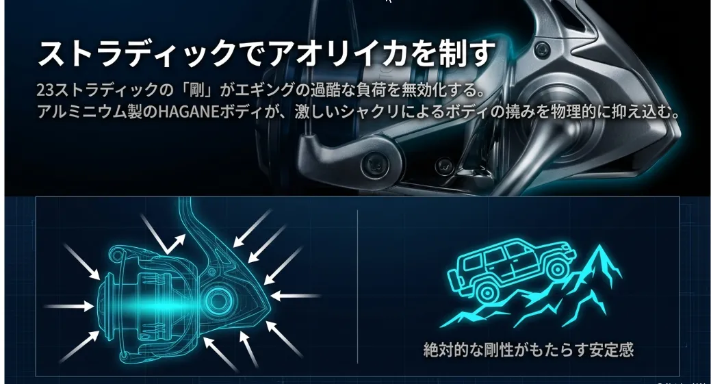 ストラディックでエギング