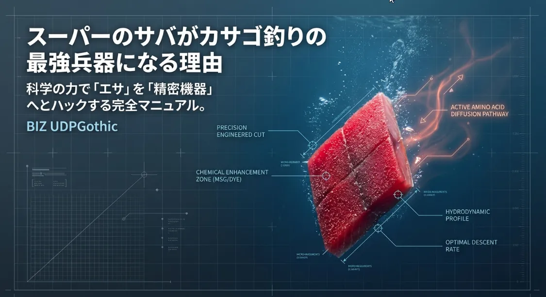 スーパーのサバが最強な理由！化学反応でカサゴを寄せる