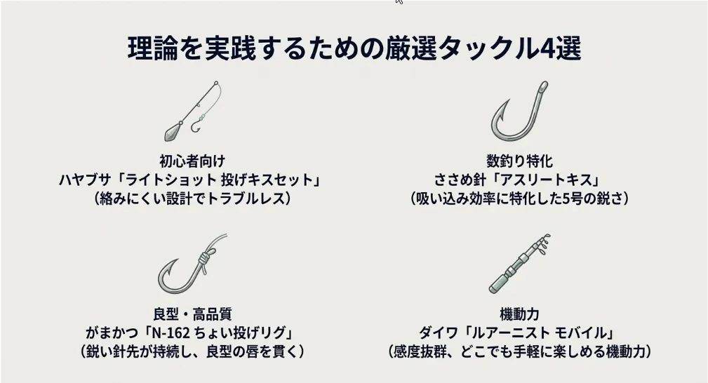 ヒデが厳選！キスの「肘叩き」を体感するための最強アイテム