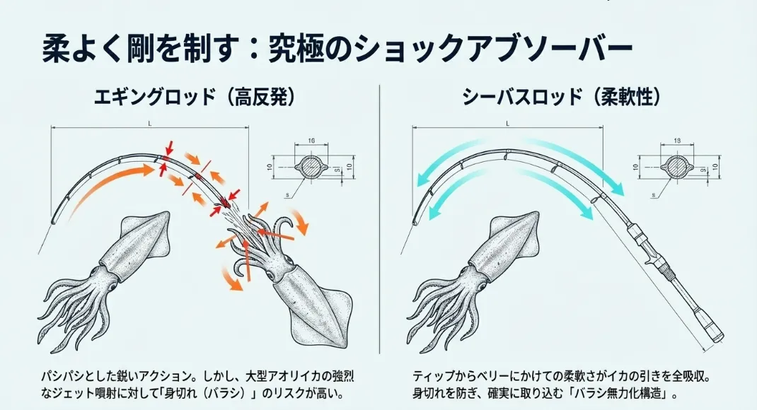 ブランクスの減衰比が生む「水に馴染む」ナチュラルな初速