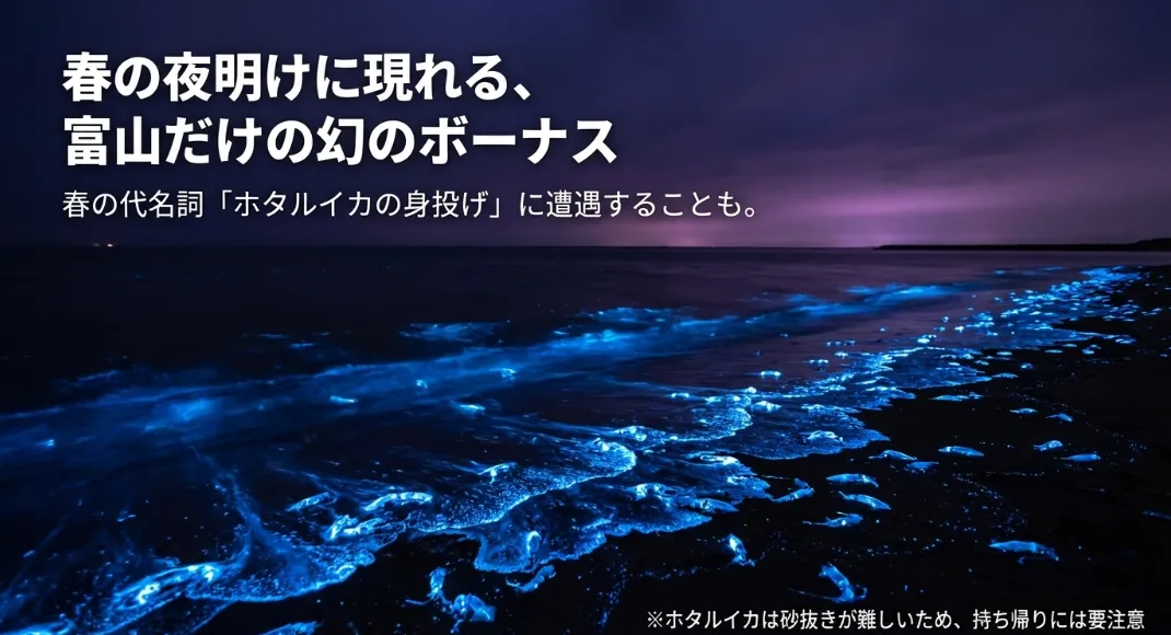 ホタルイカの「身投げ」が教える絶好の採取タイミング