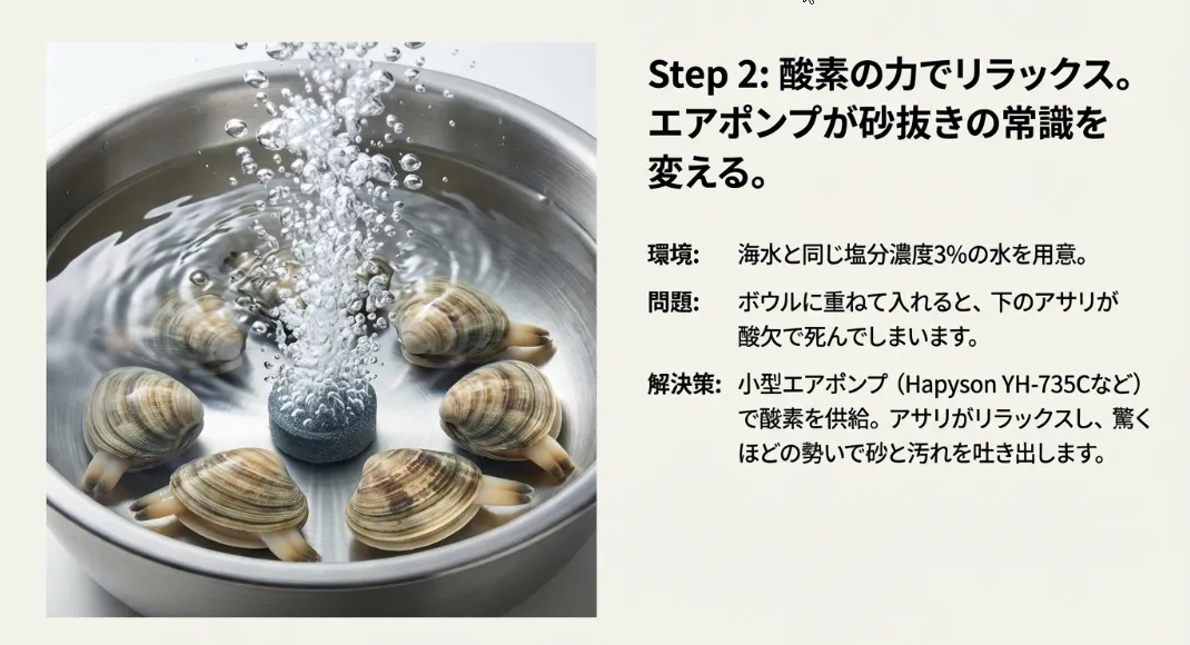 一晩かけて酸欠を防ぐための「エアーポンプ」活用術