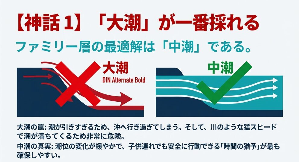 中潮の潮干狩りは「水中」を攻めれば大潮より獲れる
