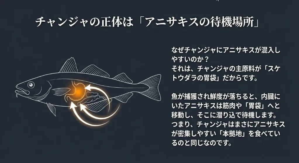 内臓はアニサキスの本丸