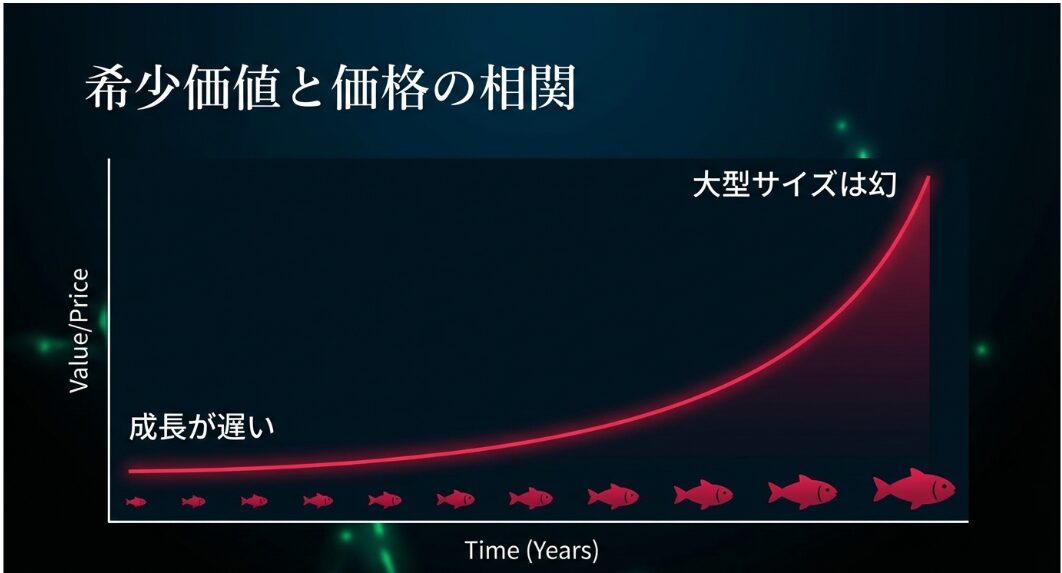 出荷サイズになるまで数年を要します。