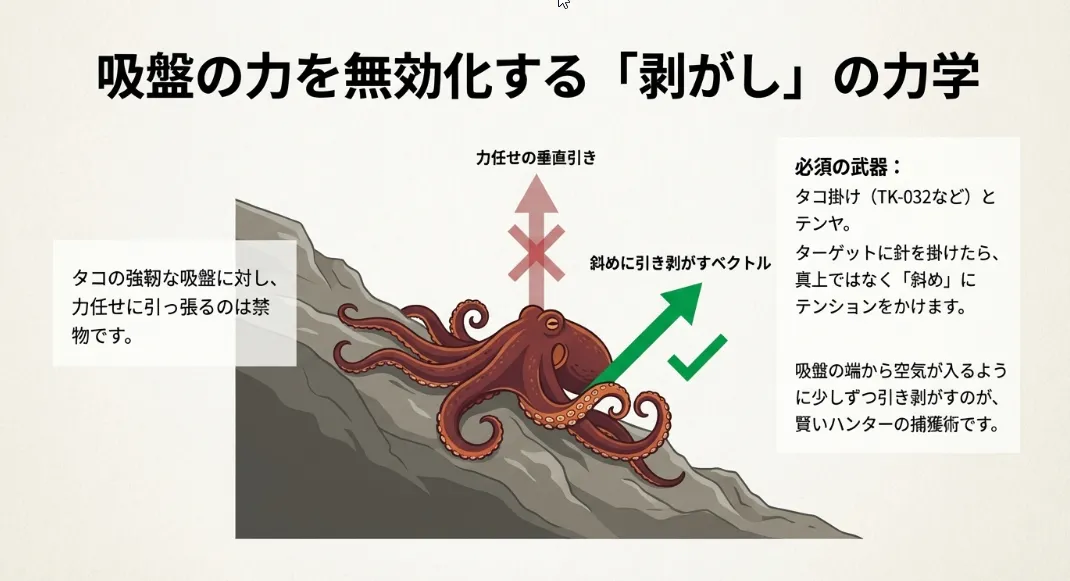 吸着が解除された瞬間