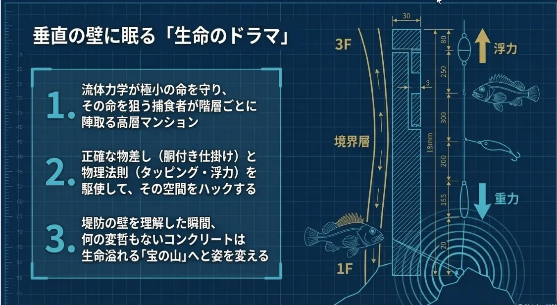 堤防の壁を「生命のドラマ」に変える！最高の1匹への招待状