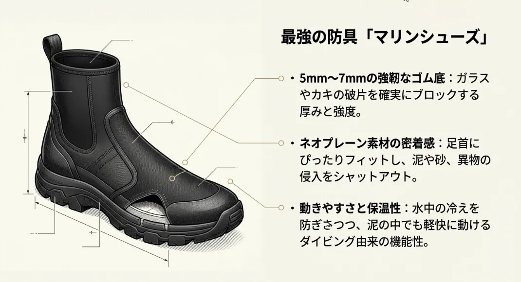 失敗しない潮干狩り用シューズ