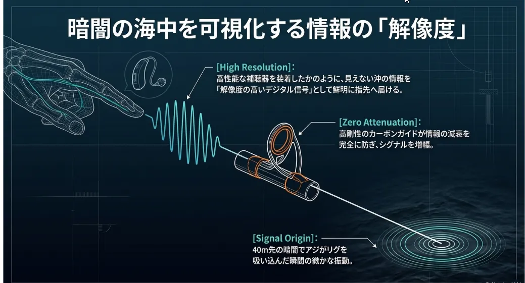 手元に響く反響感度と潮の変化を察知する荷重感度の使い分け