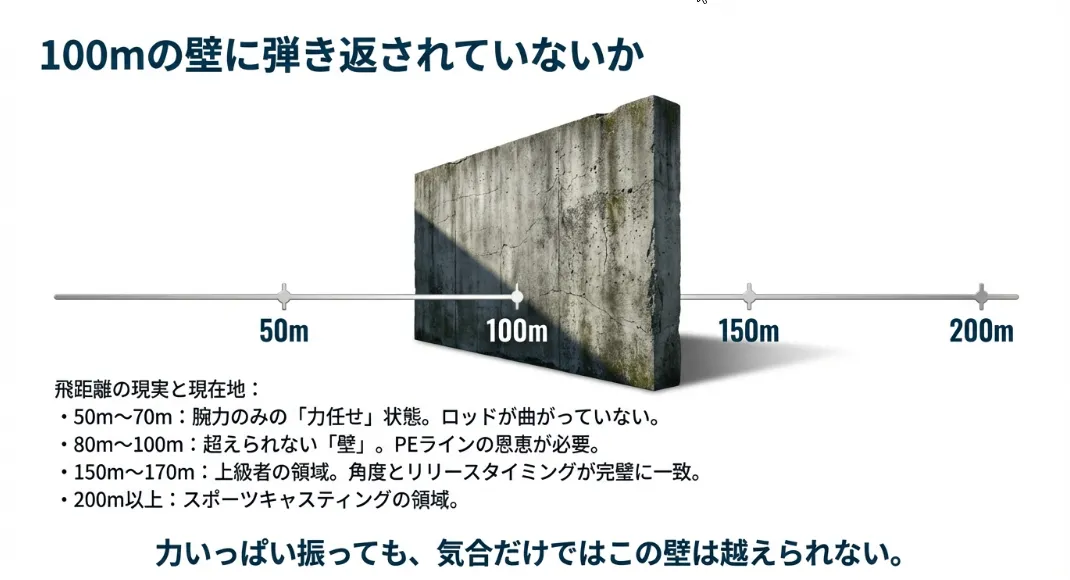 投げ釣りの平均は100m！技術で150m超えを目指せる