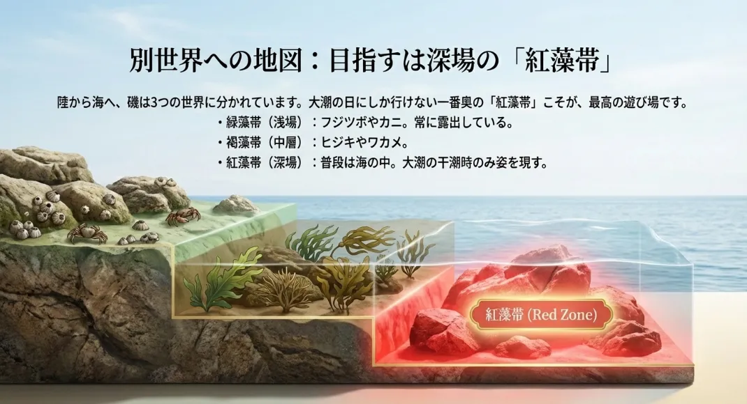 普段は海の下にある「低潮間帯」