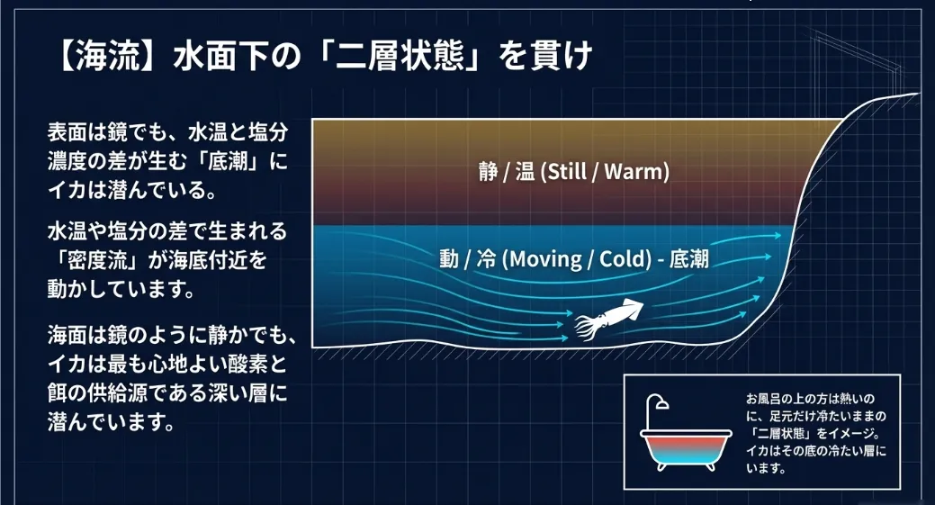海面は静かでも海底は動く「底潮」のハック術