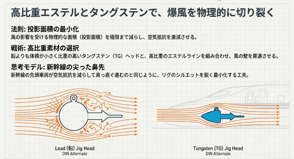 爆風を切り裂く「高比重エステル×タングステン」の相乗効果