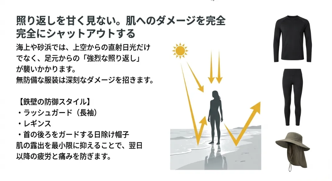 着丈の長い速乾ウェアで熱中症と日焼けを防げ