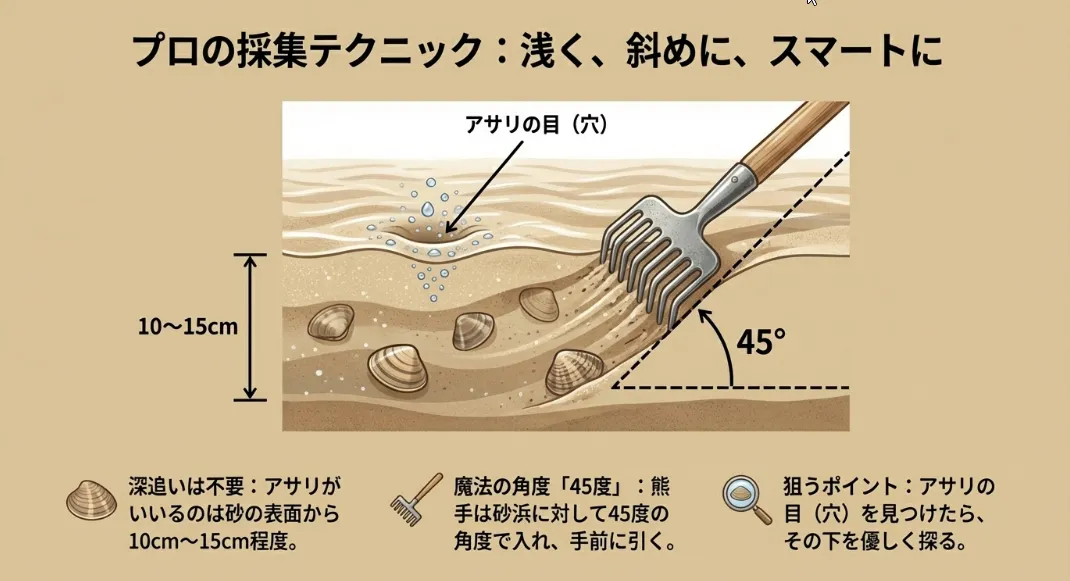 砂を45度で切り裂く！