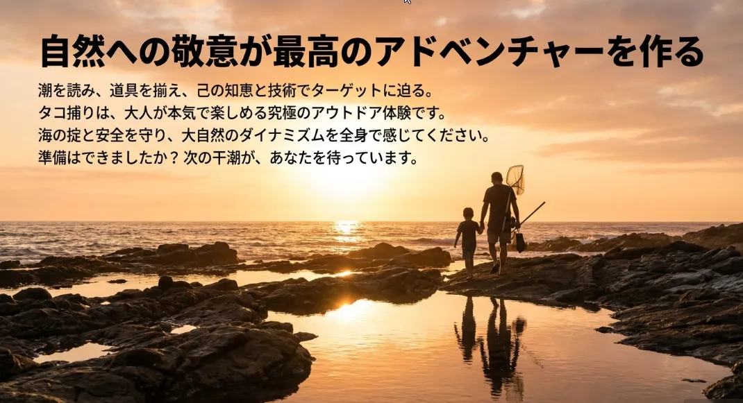 磯の命に感謝し家族で自然のダイナミズムを共有しよう