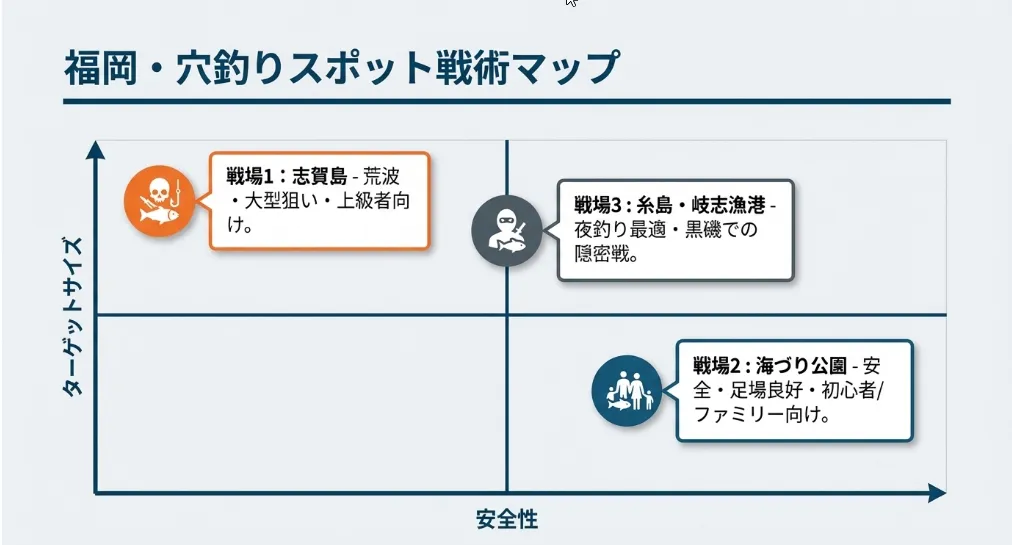 福岡の穴釣りはエリア選びで決まる！今日釣れる4大爆釣拠点