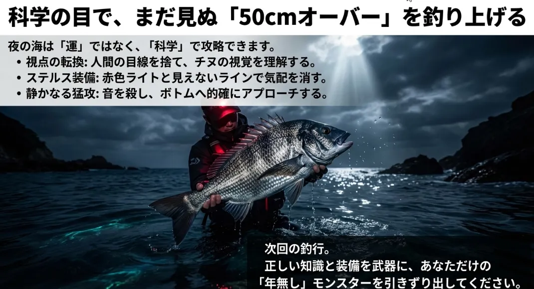 科学の目で見れば、夜の海は「釣れる確信」に満ちている
