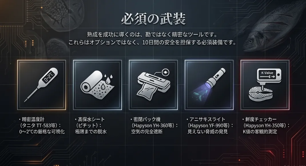 究極の食感を作る「弱真空」とドリップ管理の必須道具