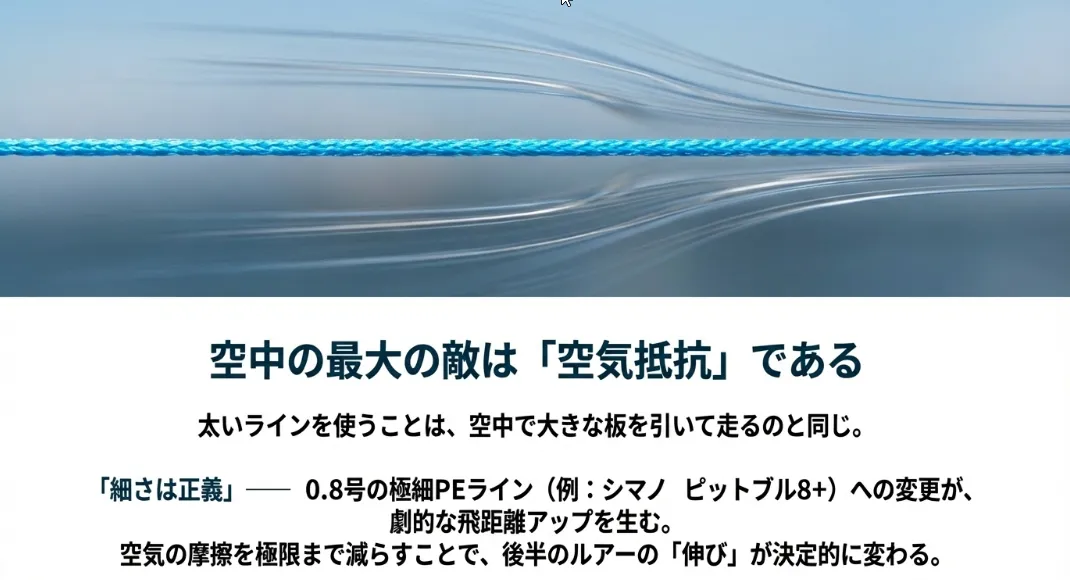 空気抵抗を削れ！細糸PEが飛距離の絶対的正義である理由