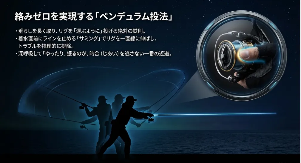 絡みゼロの極意！ペンデュラム投法と自作パイプの裏技公開