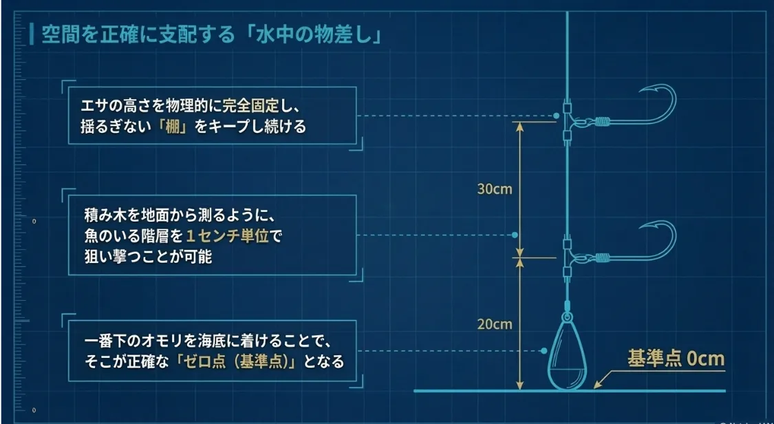 胴付き仕掛けは「垂直分布」を正確に叩くための物理的最適解