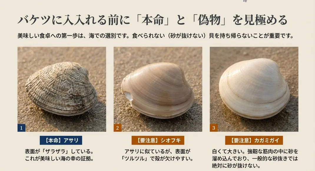 見分け方は「音と目」！食べられない貝を瞬時に弾くプロの技