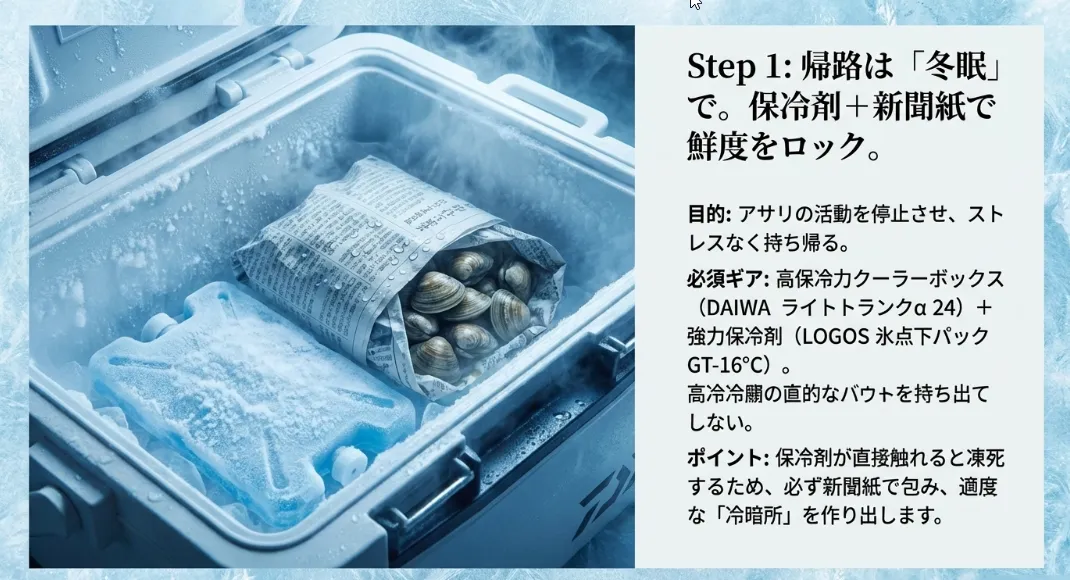 貝は「今は冬だ」