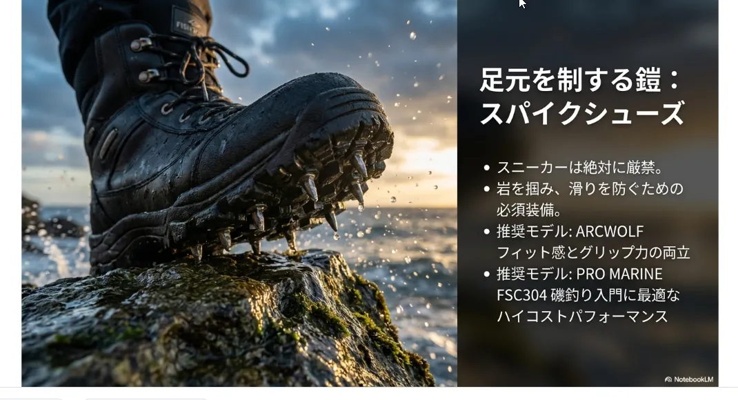 足裏から伝わる緊張感！スパイクが岩を掴む「摩擦」の安心感