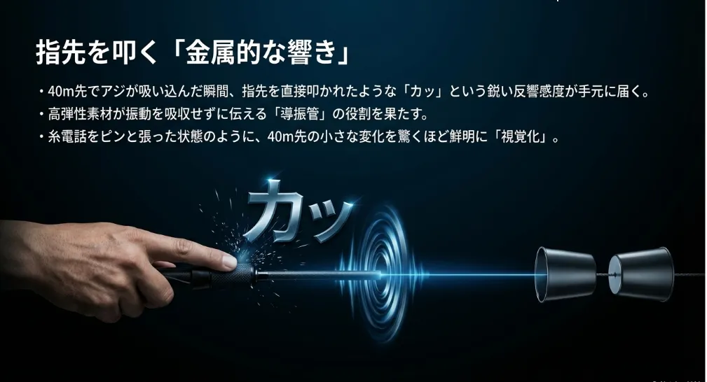 遠距離でも「カッ」と響く！高弾性ブランクスが運ぶ反響感度