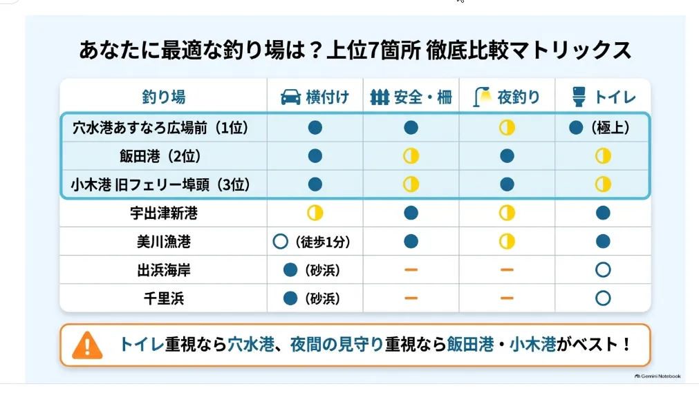 石川県車横付けランキング比較表
